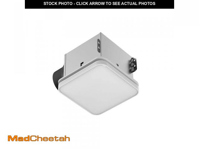 Lot 74-12085700 - Commercial Electric 80 /110 CFM Ceiling Mount Room Side Installation Square Bathroom Exhaust Fan wit...
