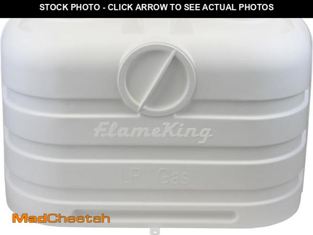 Lot 74-12367495 - Flame King Dual 20LB LP Propane Tank Light Plastic Heavy Duty Cover for RV, Travel Trailer, Camper -...