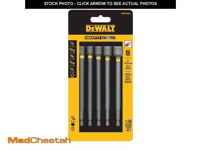 Lot 74-13691619 - DEWALT 6 in. Nut Driver Set (5-Piece) - UNUSED