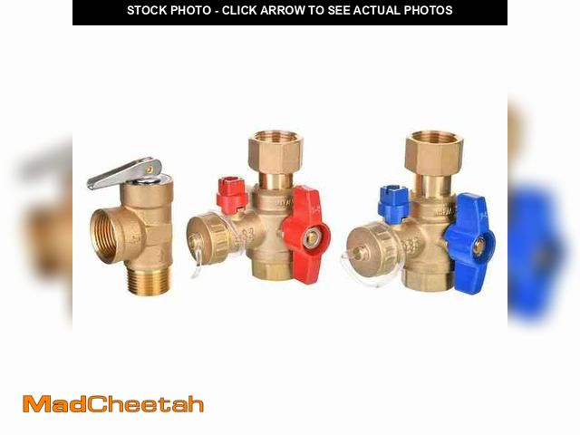 Lot 74-12663789 - Rheem Brass Service Valves for Tankless Water Heaters - UNUSED