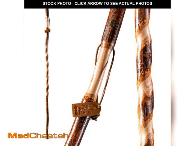 Lot 74-13803111 - Brazos Rustic Wood Walking Stick, Twisted Hickory, Traditional Style Handle, for Men &amp; Women, Ma...