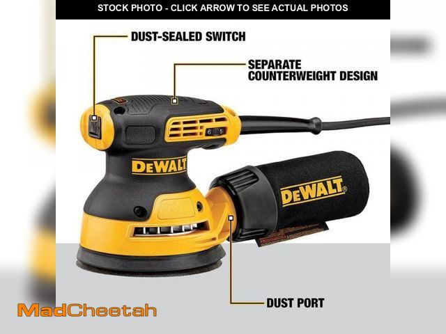 Lot 74-12085897 - (MISSING DUST BAG, SANDING PADS) DEWALT 3 Amp Corded 5 in. Variable Speed Random Orbital Sander - US...