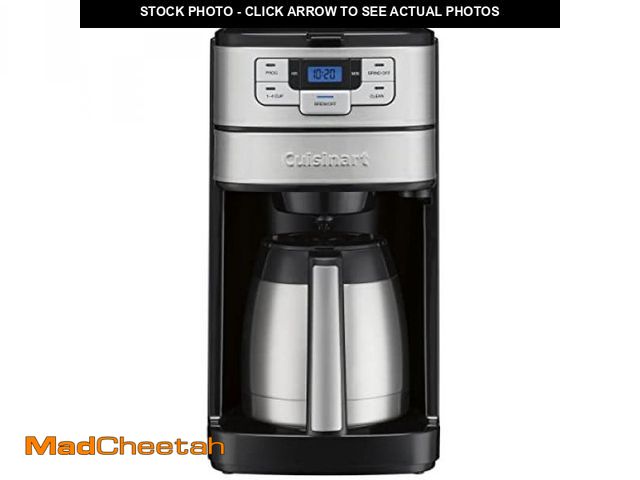 Lot 74-11721689 - Cuisinart 10 Cup Coffee Maker with Grinder, Automatic Grind &amp; Brew, Black/Silver, DGB-450NAS - U...