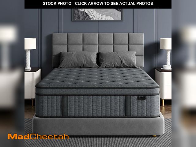 Lot 74-13120184 - Matflex Queen Mattress 14 inch, Gel Memory Foam and Individual Pocket Springs, Fiberglass Free, Soft...