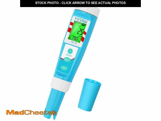 Lot 74-14144064 - 7 in 1 Chlorine Meter Digital Chlorine pH Tester Salt pH Meter for Saltwater Pool pH Conductivity fo...