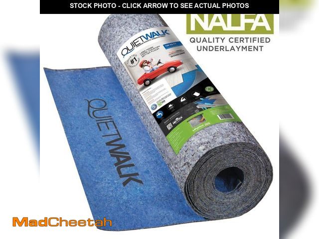 Lot 74-13822424 - 100 sq. ft. 3 ft. x 33.3 ft. x 3 mm Underlayment with Sound and Moisture Barrier for Laminate and En...