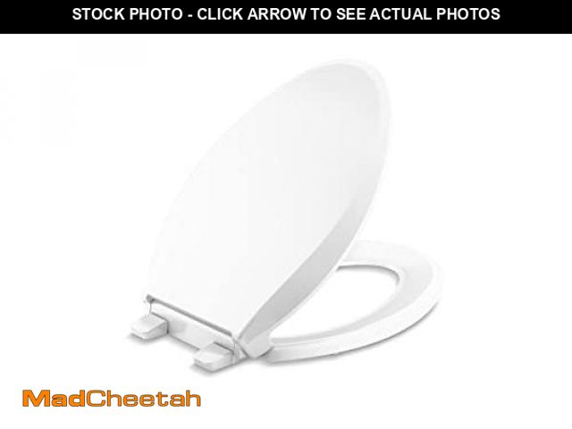 Lot 74-12137799 - KOHLER 4636-RL-0 Cachet ReadyLatch Elongated Toilet Seat, Quiet-Close Lid, Contoured Seat, Grip-Tigh...