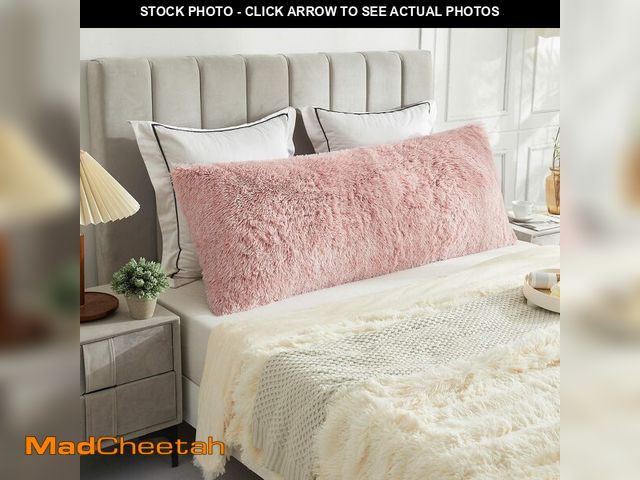 Lot 74-13545271 - LIFEREVO Body Pillow Cover with Zipper Closure,Luxury Shaggy Ultra Soft Plush Faux Fur Pillowcase 20...