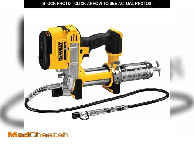 Lot 74-14250676 - DEWALT Grease Gun 20V MAX, Cordless Electric Grease Gun 42-" Hose, 10,000 PSI, Variable Speed Trigge...