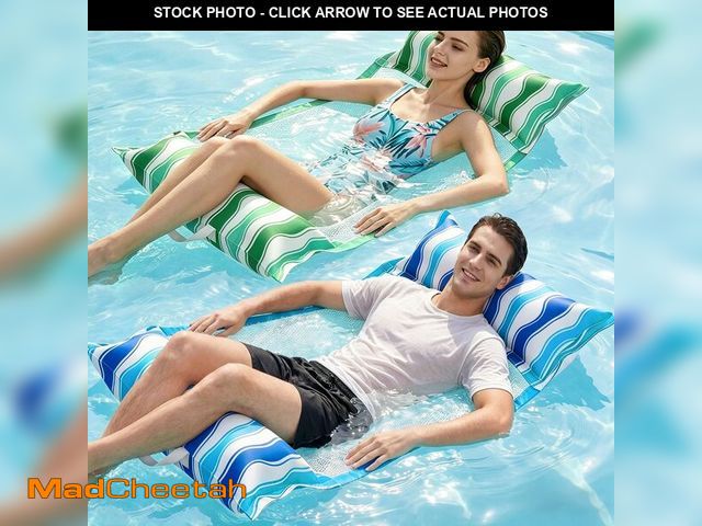 Lot 74-14148942 - Jasonwell Inflatable Pool Hammock Float - 2 Pack Water Hammock Pool Floaties Multi-Purpose (Saddle L...