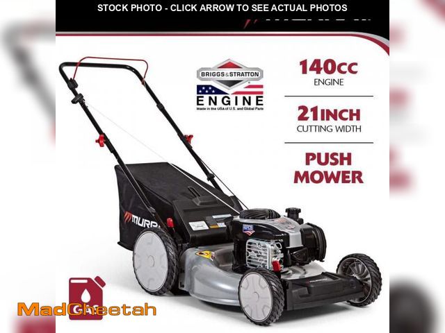 Lot 74-12463851 - Murray 21 in. 140 cc Briggs and Stratton Walk Behind Gas Push Lawn Mower with Height Adjustment and ...