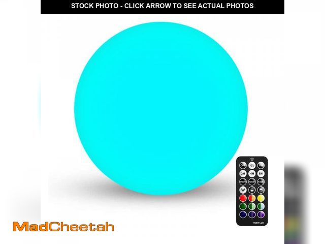 Lot 74-12438828 - LOFTEK 6-inch LED Light Ball: Nursery Night Light with Remote Control, 16 RGB Color Changing &amp; D...