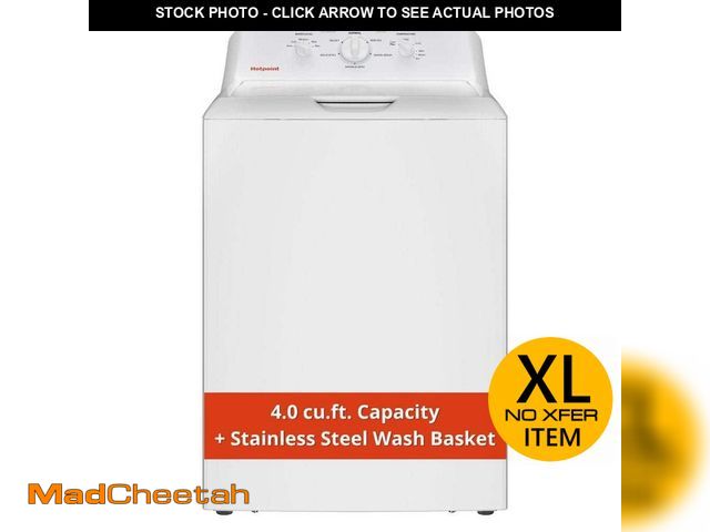 Lot 74-12869844 - (DAMAGED ) 4.0 cu.ft. Top Load Washer in White with Cold Plus and Water Level Control - UNUSED