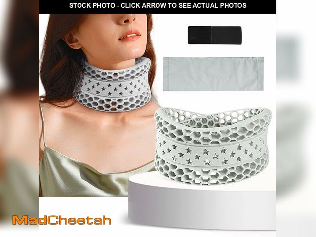 Lot 74-13546413 - Neck Brace for Neck Pain and Support, Soft Silicone Cervical Collar for Sleeping, Adjustable Breatha...