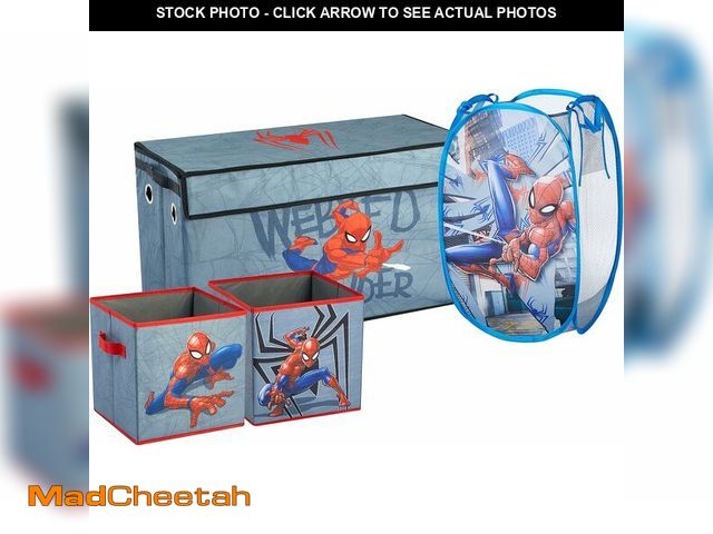 Lot 74-12760317 - (HAMPER ONLY) Marvel Spiderman 4 Piece Collapsible Storage Solution Set with Pop Up Hamper, Collapsi...