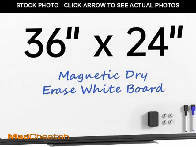 Lot 74-12400265 - VUSIGN 36" x 24" Magnetic Whiteboard for Wall, Dry Erase Board with Black Frame, Hanging White Board...