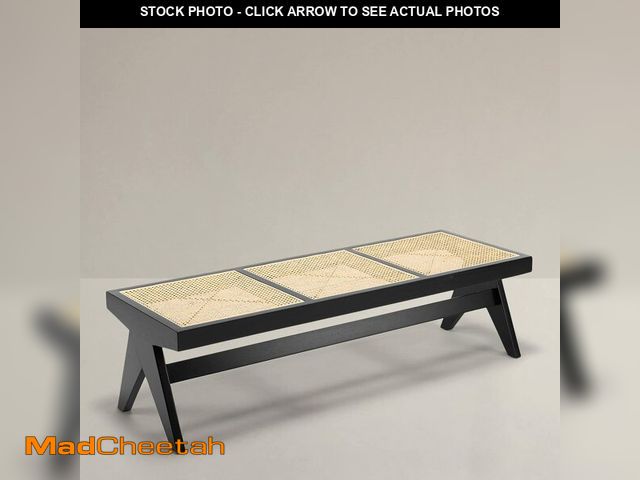 Lot 74-12657642 - MEELANO Jeanneret Chandigarh Bench - Mid-Century Modern Design, Teak Wood, Fully Assembled, Historic...