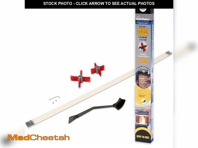 Lot 74-13698029 - Gardus SootEater Pellet Stove Cleaning Kit - Complete Rotary Pellet Stove Vent Kit with Flexible rod...