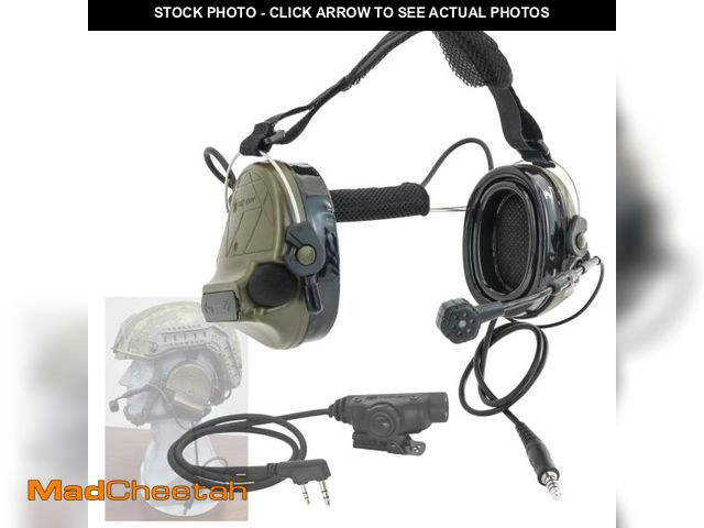 Lot 74-12216524 - HEARFALCOM Tactical C5 PRO Rear Mount Headband Headset with U94 V2 PTT Adapter Compatible with KENWO...