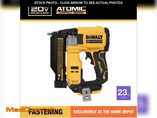 Lot 74-14467792 - DEWALT ATOMIC 20V MAX Lithium Ion Cordless 23 Gauge Pin Nailer Tool Only DCN623B - UNUSED
