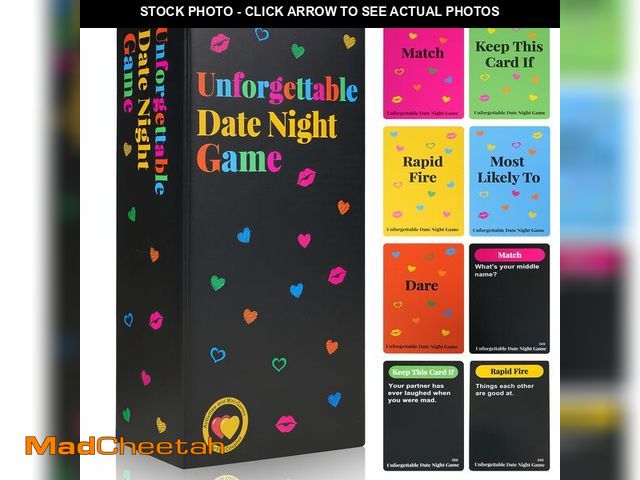 Lot 74-13948911 - Date Night Game for Couples with 300 Cards &amp; Spinner - Interactive Romantic Activities &amp; Con...