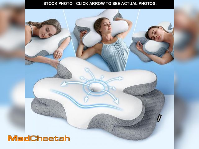 Lot 74-11554792 - Osteo Enjoy Pain Relief Sleeping Cervical Neck Pillow, Ergonomic Contour Zoned Fits Side Sleeper, No...