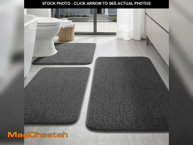 Lot 74-14483021 - YIHOUSE Memory Foam Bathroom Rugs Sets 3 Piece - Extra Thick Soft Towel-Like Absorbent Bath Mat Set,...