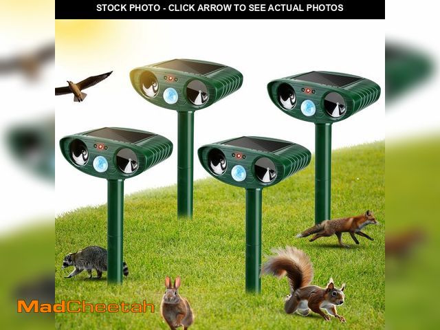 Lot 74-14297338 - Gebatule 4 Pack Ultrasonic Animal Repellent Outdoor Solar Deer Repllent Devices Cat Deer Deterrent S...