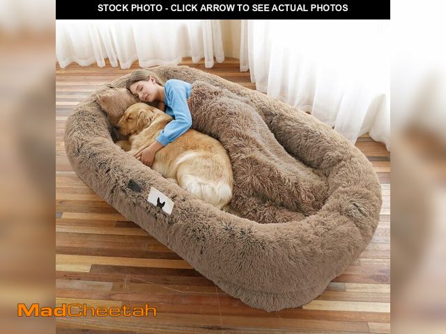 Lot 74-13075053 - WROS Human Dog Bed, Large Dog Beds for Humans Size Fits You and Pets, Washable Faux Fur Orthopedic H...