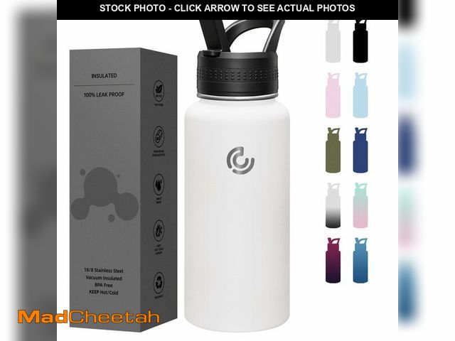 Lot 74-14058104 - COKTIK 32oz Sports Water Bottle, Stainless Steel Water Bottle for Insulated, Reusable Travel Bottle,...