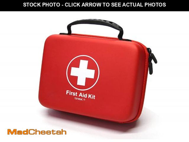 Lot 74-12434582 - Compact First Aid Kit (228pcs) Designed for Family Emergency Care. Waterproof EVA Case and Bag is Id...