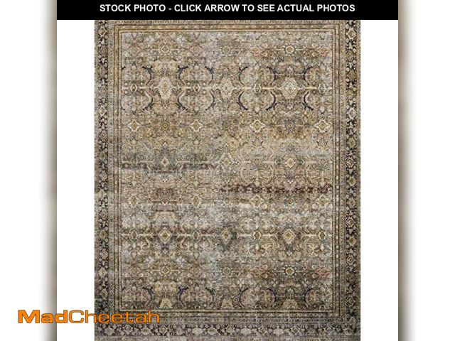 Lot 74-12664462 - Loloi Layla Collection LAY-03 Olive/Charcoal 3'-6" x 5'-6" .13" Thick Accent Rug, Soft, Durable, Vin...