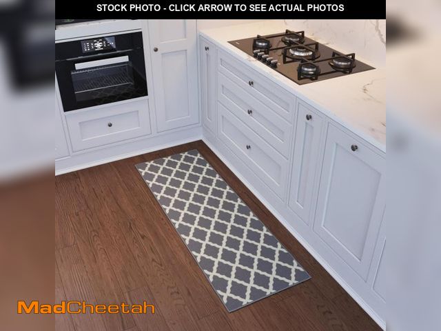 Lot 74-12366241 - Ottomanson Hallway Runner Rug 2'2" x 6' Non Slip Trellis Area Rugs Easy to Clean Laundry Rug Runner ...