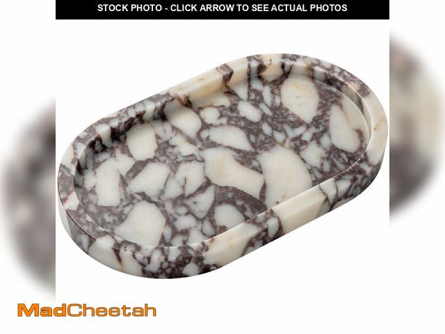 Lot 74-14270422 - Natural Calacatta Viola Marble Tray 10"x6" - Non-Resin Bathroom Vanity Organizer &amp; Kitchen Decor...