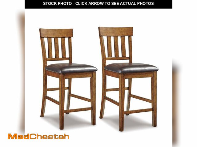 Lot 74-12787443 - Signature Design by Ashley Ralene Counter Height Bar Stool, Medium Brown - UNUSED