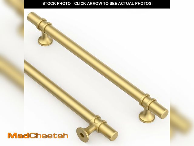 Lot 74-14473161 - Asidrama 10 Pack 7.5 Inch(192mm) Brushed Gold Kitchen Cabinet Handles, Cabinet Pulls Kitchen Cabinet...