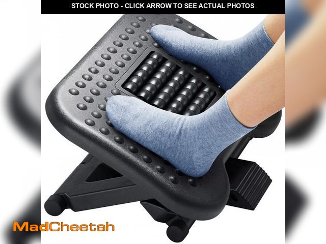Lot 74-12437362 - HUANUO Foot Rest for Under Desk at Work, Adjustable Footrest with Massage Texture and Roller, Ergono...