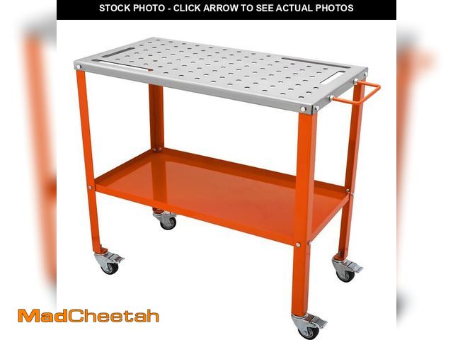 Lot 74-13790094 - VEVOR Welding Table 36"x18", 1200lbs Load Capacity Steel Welding Workbench Table on Wheels, Portable...