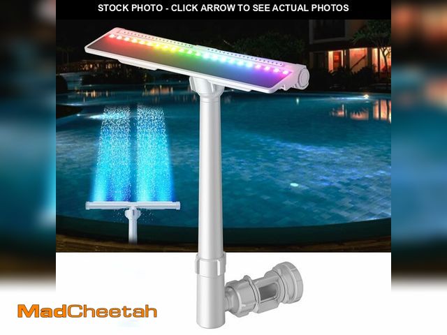 Lot 74-12459305 - Solar Pool Fountain for Above and In-ground Pools, with 10-Color Lights and Auto Light Sensing Pool ...