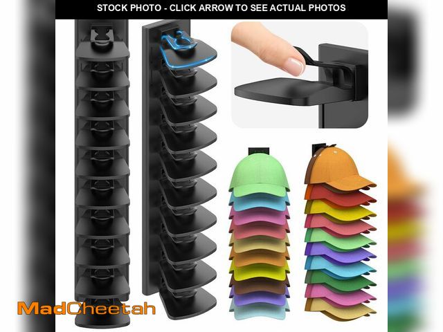 Lot 74-12979499 - Volnamal Hat Organizer for Baseball Caps, 2 Pack Hold Up to 40 Hats, Hat Rack for Wall Space Saving,...