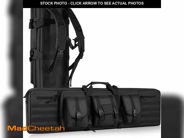 Lot 74-13042497 - VEVOR Rifle Bag, 42 inch Tactical Double Long Gun Bag, Soft Rifle Case with Lockable Zipper, Portabl...