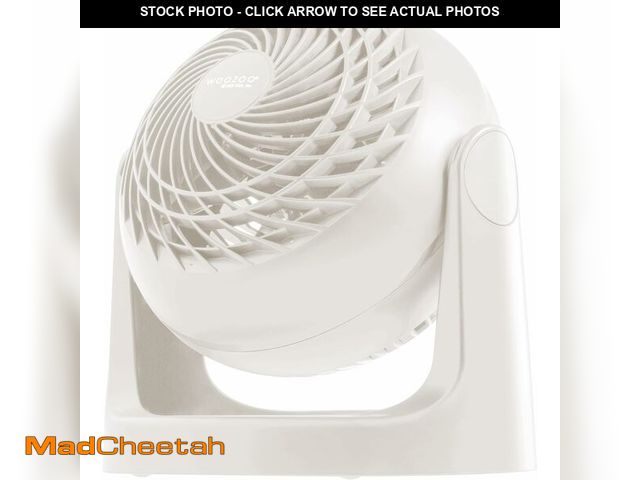 Lot 74-12544155 - IRIS USA WOOZOO Desk Fan, Air Circulator, 3 Speeds, 52ft Max Air Distance, 360 degree Adjustable Til...