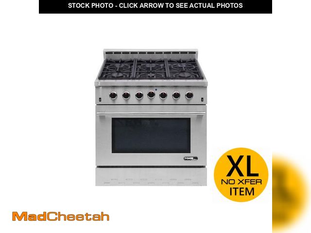 Lot 74-13053269 - NXR Entree 36 in. 5.5 cu. ft. Professional Style Gas Range with Convection Oven in Stainless Steel -...