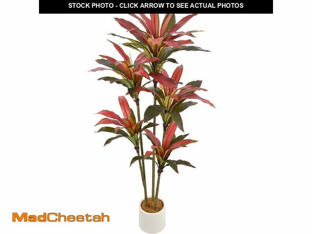 Lot 74-12669294 - 5FT Artificial Plants Indoor Dracaena Tree, Tall Large Faux Plants with Realistic Leaves, Fake Tree ...