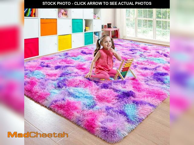 Lot 74-12832474 - Junovo Fluffy Soft Area Rug,Plush Rugs for Girls Bedroom,Shaggy Rugs for Kids Playroom,Kawaii Prince...