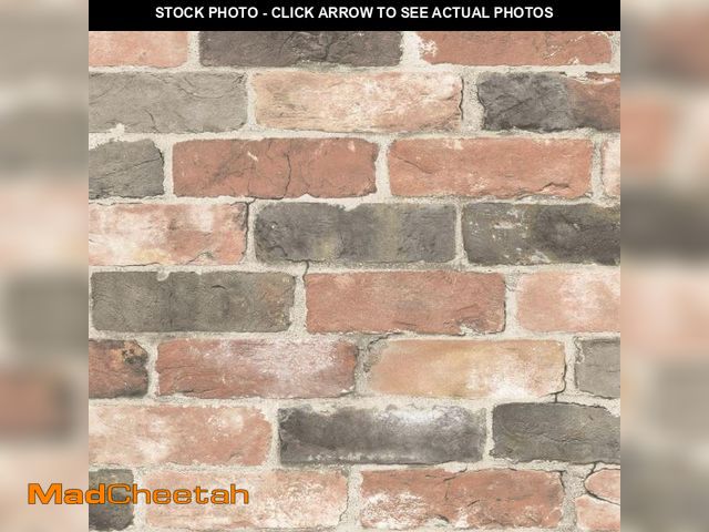 Lot 74-12530403 - NuWallpaper Newport Reclaimed Brick Vinyl Peel &amp; Stick Wallpaper Roll (Covers 30.75 Sq. Ft.) - U...