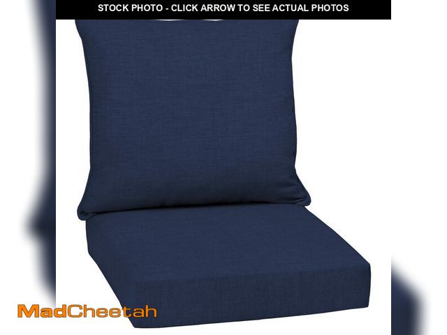 Lot 74-14439365 - Arden Outdoor Deep Seat Cushion Set, 24x24, Sapphire Blue - UNUSED