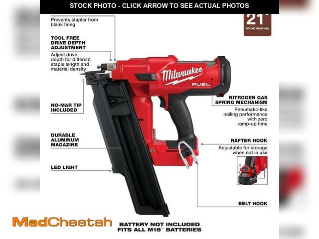 Lot 74-12793605 - Milwaukee M18 FUEL 3-1/2 in. 18-Volt 21-Degree Lithium-Ion Brushless Cordless Framing Nailer (Tool-O...
