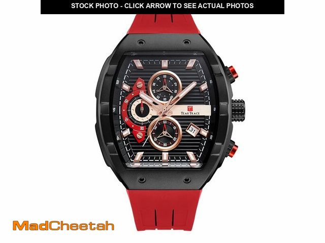 Lot 74-14273002 - TEARTRACE Watches for Men Original Analog Quartz Waterproof Sport Mens Watches Tonneau Chronograph L...