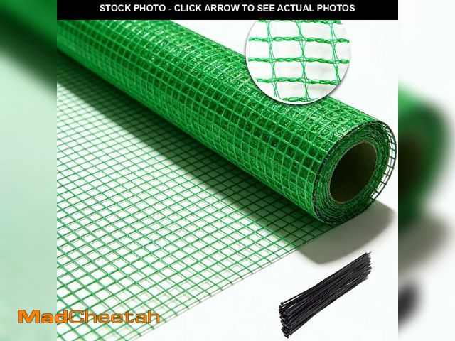 Lot 74-14148551 - Hortifan Garden Fence Temporary Fence, 4'x100' with 50 Zip Ties, Plastic Fencing Safety Fence Snow F...